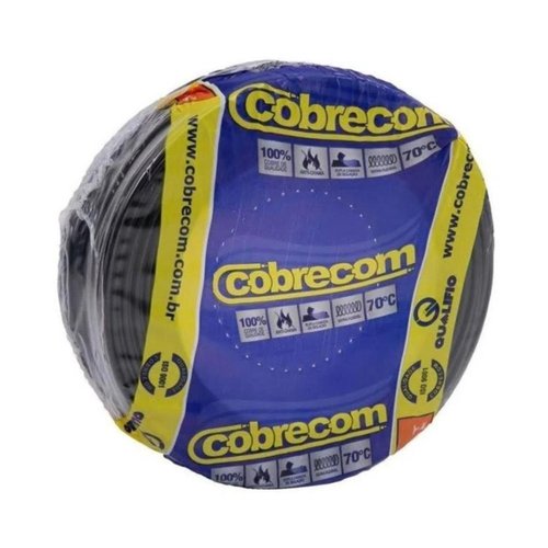 Cabo PP Flexicom 2x4,00 mm² 500 V Preto (13206) Cobrecom