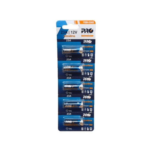 Cartela 1 Unidade Bateria Alcalina Blister 23A 12V PQBA-23A05 Pro Eletronic