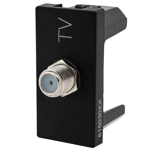 Tomada Antena Tv Conector Tipo F Preto Pial Plus+ Legrand
