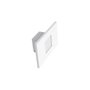Balizador de Parede Led Embutir Externo 0,65w 3938 Branco Micro Texturizado Interlight