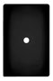 Placa 4 x 2 Com Suporte Saída de Fio Ø10mm Habitat Black Fame